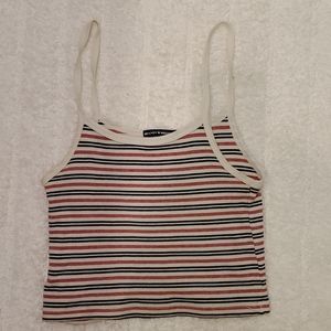 Brandy Melville Striped Cropped Tank Top, One Size